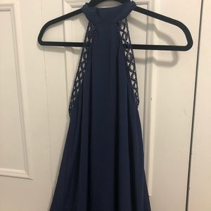 Dark blue halter dress